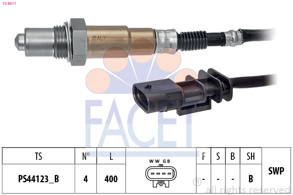 Lambda Sensor - 10.8611 FACET