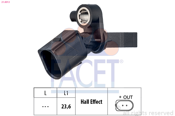 Sensor, wheel speed - 21.0013 FACET