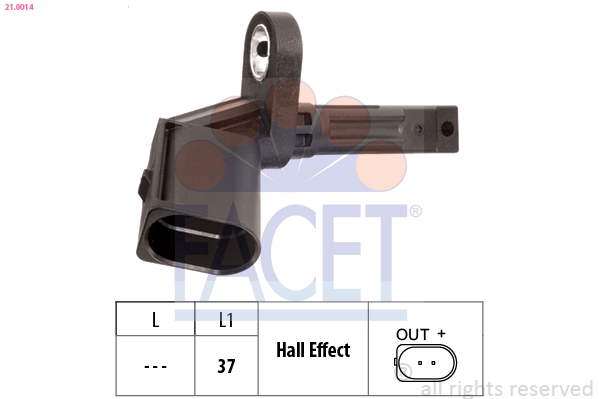 Sensor, wheel speed - 21.0014 FACET