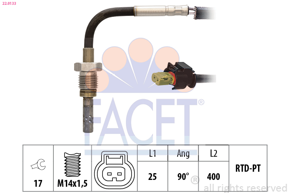 Sensor, exhaust gas temperature - 22.0133 FACET