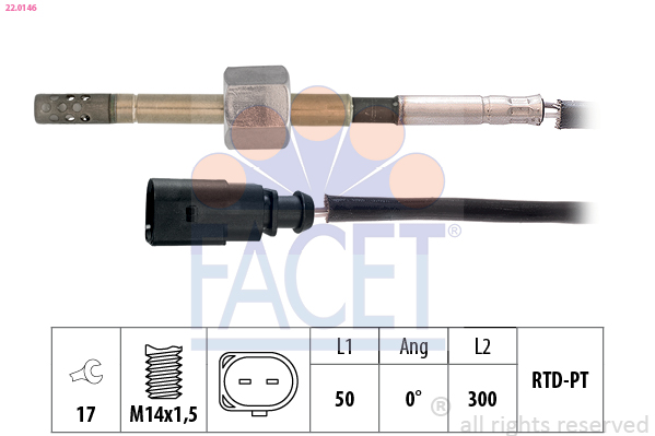 Sensor, exhaust gas temperature - 22.0146 FACET