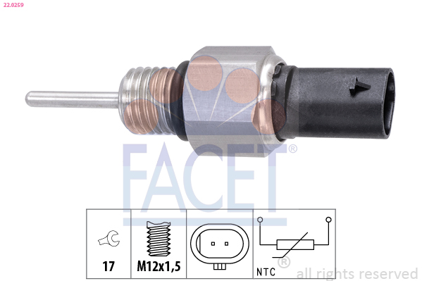 Sensor, exhaust gas temperature - 22.0259 FACET