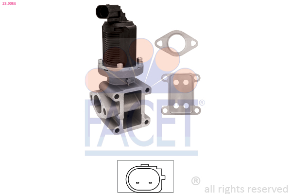 Valvola ricircolo gas scarico-EGR - 23.0055 FACET