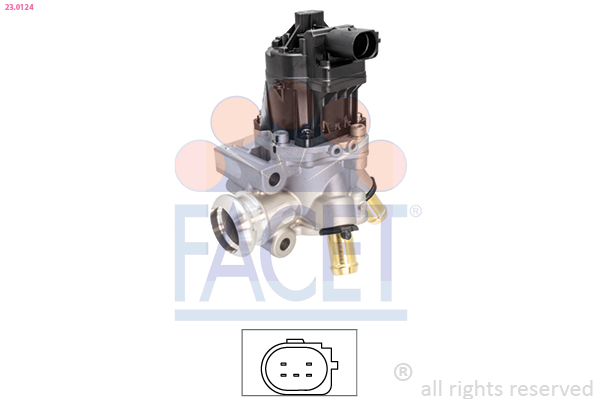 Valvola ricircolo gas scarico-EGR - 23.0124 FACET