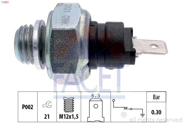 Oil Pressure Switch - 7.0001 FACET