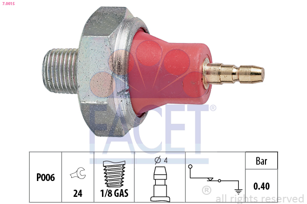 Oil Pressure Switch - 7.0015 FACET