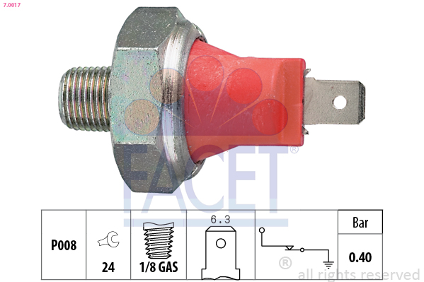 Oil Pressure Switch - 7.0017 FACET
