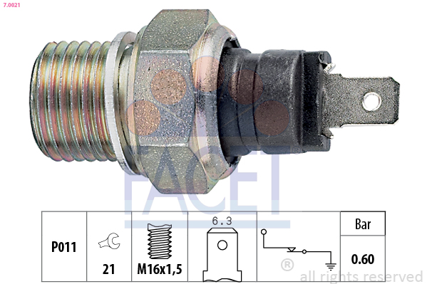 Oil Pressure Switch - 7.0021 FACET