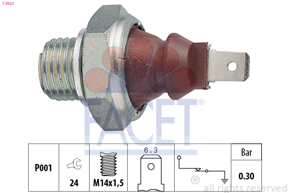 Oil Pressure Switch - 7.0023 FACET
