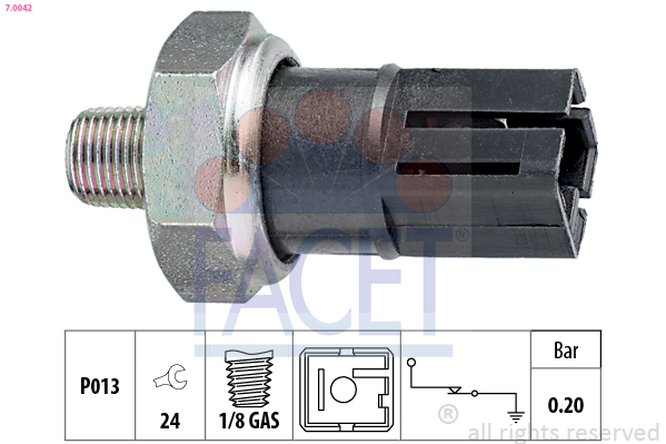 Oil Pressure Switch - 7.0042 FACET