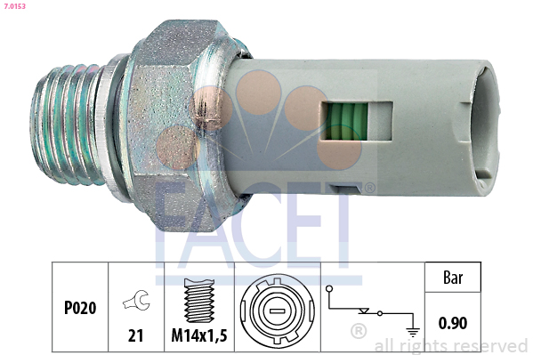 Oil Pressure Switch - 7.0153 FACET