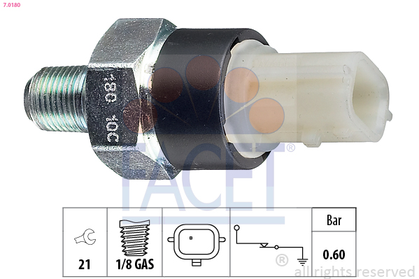 Interruttore a pressione olio - 7.0180 FACET