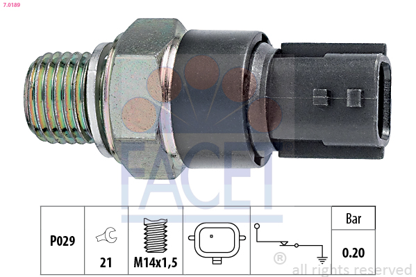 Oil Pressure Switch - 7.0189 FACET