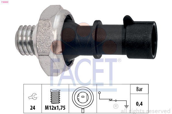 Oil Pressure Switch - 7.0222 FACET