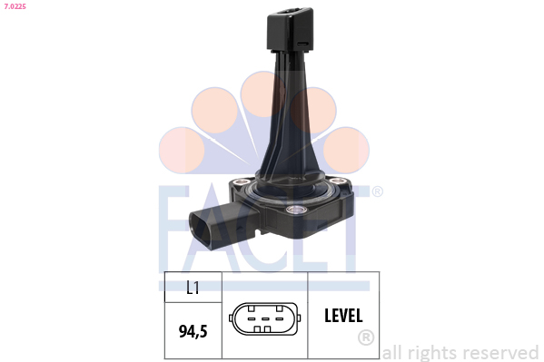 Sensore, Livello olio motore - 7.0225 FACET
