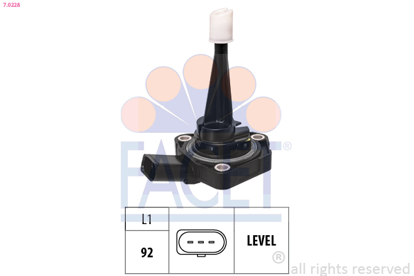 Sensore, Livello olio motore - 7.0228 FACET