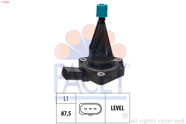 Sensore, Livello olio motore - 7.0230 FACET
