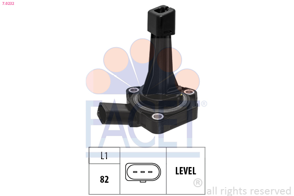 Sensor, engine oil level - 7.0232 FACET
