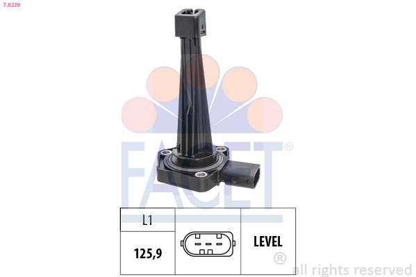 jutiklis, variklio alyvos lygis - 7.0239 FACET
