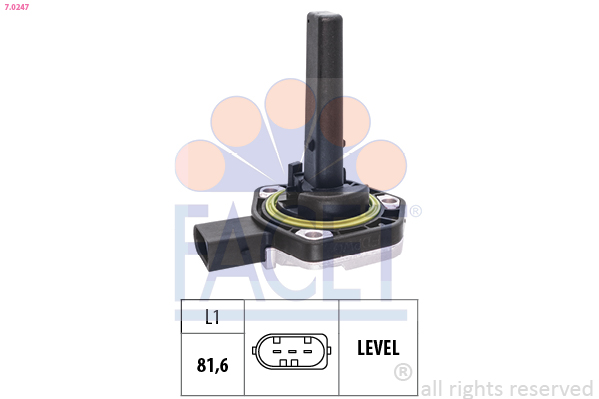 Sensor, engine oil level - 7.0247 FACET