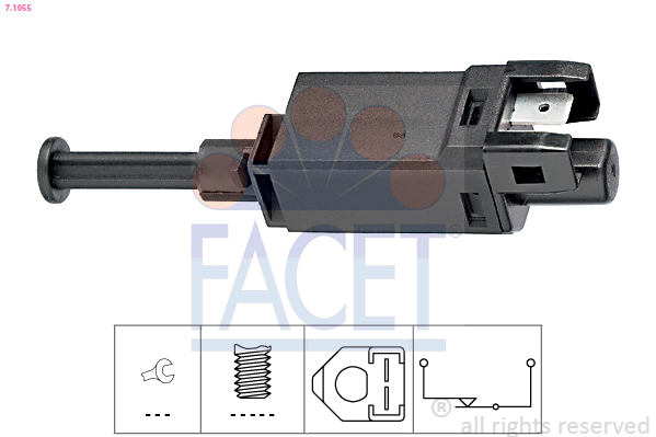 stabdžių žibinto jungiklis - 7.1055 FACET