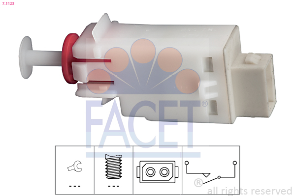 Switch, clutch control (cruise control) - 7.1123 FACET