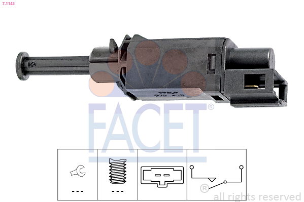 Switch, clutch control (cruise control) - 7.1143 FACET