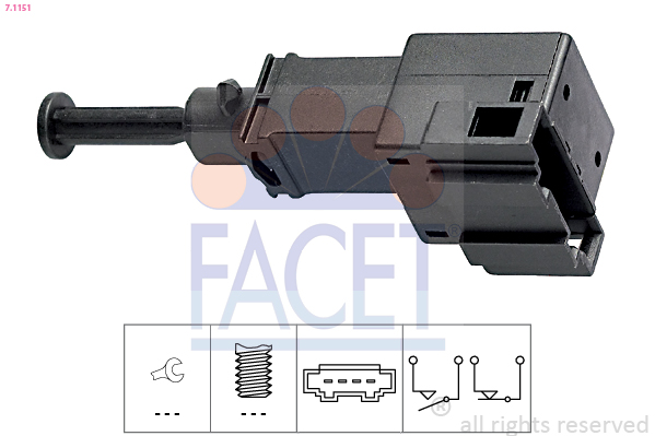 Brake Light Switch - 7.1151 FACET