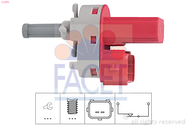 Switch, clutch control (cruise control) - 7.1171 FACET