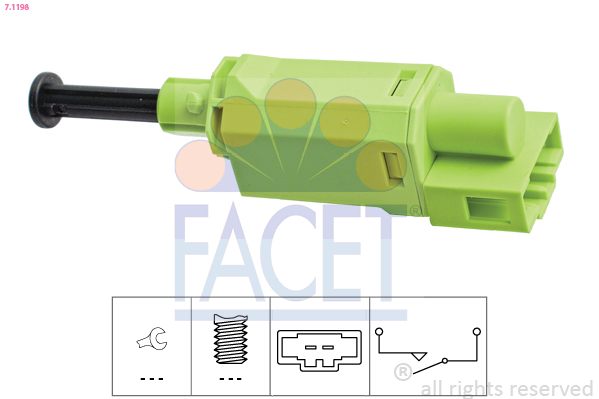 Switch, clutch control (cruise control) - 7.1198 FACET