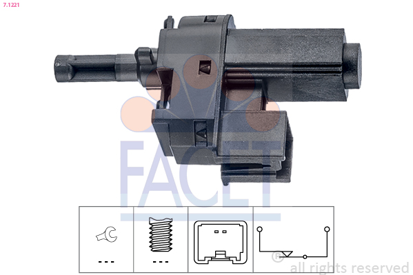 Switch, clutch control (cruise control) - 7.1221 FACET