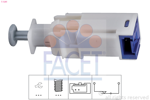 Switch, clutch control (cruise control) - 7.1241 FACET