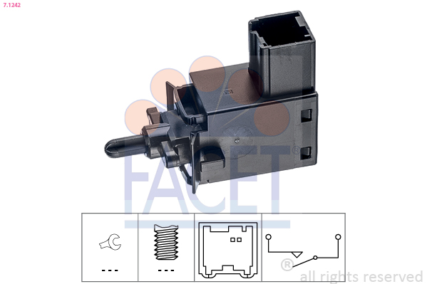 Switch, clutch control (cruise control) - 7.1242 FACET
