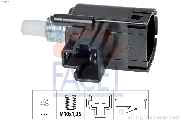 Switch, clutch control (cruise control) - 7.1257 FACET