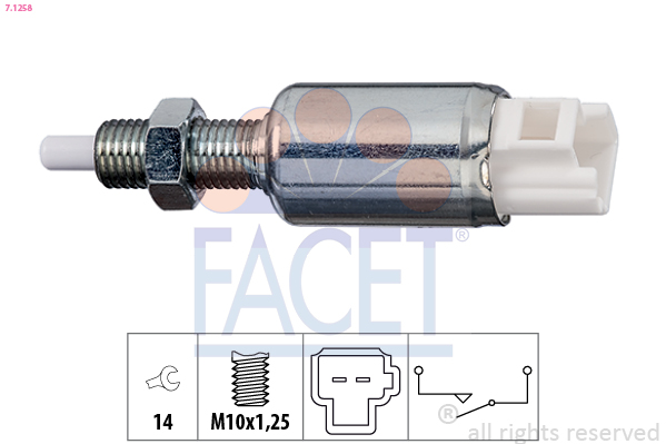 Switch, clutch control (cruise control) - 7.1258 FACET