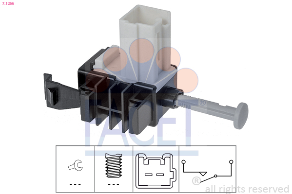 Switch, clutch control (cruise control) - 7.1266 FACET
