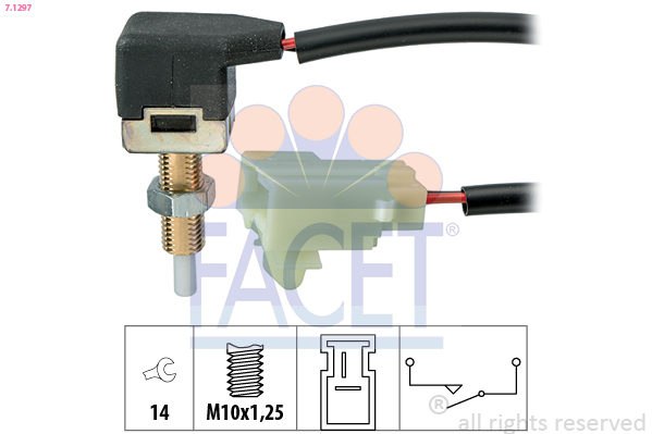 Switch, clutch control (cruise control) - 7.1297 FACET