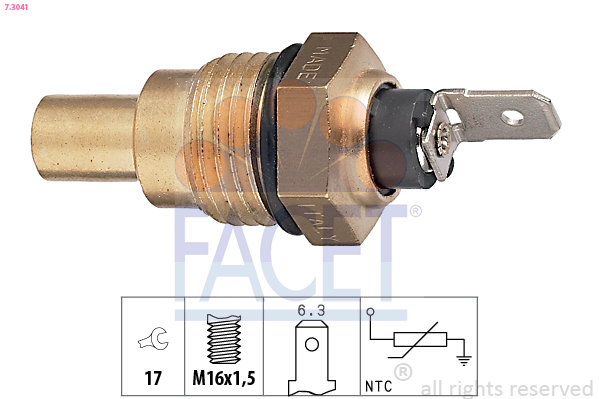 Sensore, Temperatura refrigerante - 7.3041 FACET