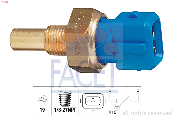 Sensore, Temperatura refrigerante - 7.3156 FACET