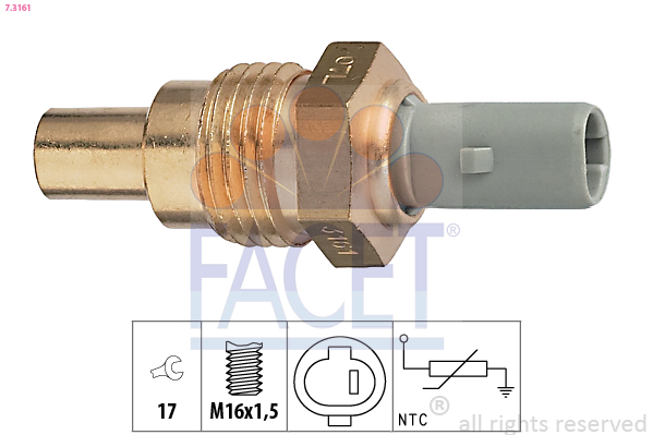Sensore, Temperatura refrigerante - 7.3161 FACET