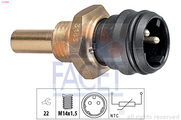 Sensore, Temperatura refrigerante - 7.3183 FACET