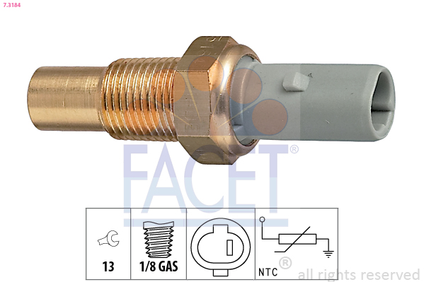 Sensore, Temperatura refrigerante - 7.3184 FACET