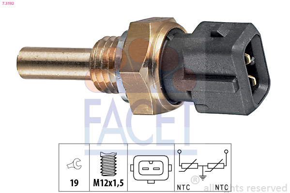 Sensore, Temperatura refrigerante - 7.3192 FACET