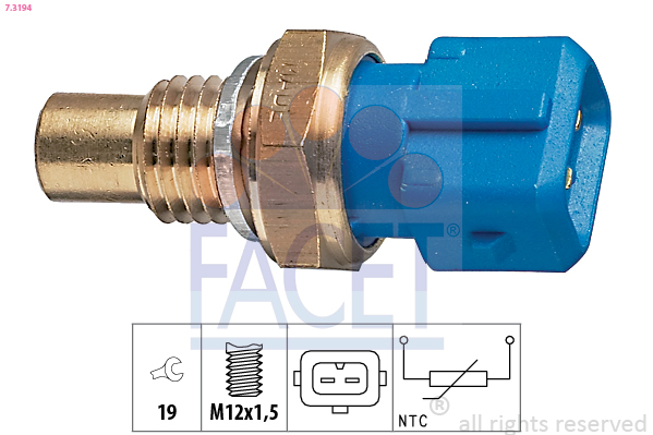 Sensore, Temperatura refrigerante - 7.3194 FACET