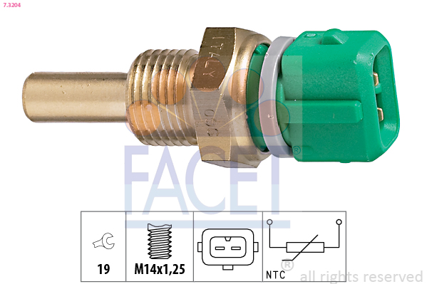 Sensor, coolant temperature - 7.3204 FACET
