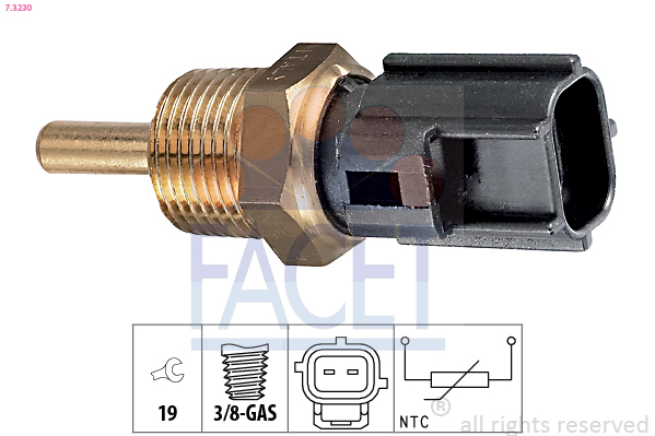 Sensore, Temperatura refrigerante - 7.3230 FACET