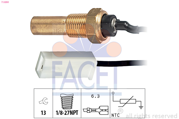 Sensor, oil temperature - 7.3250 FACET