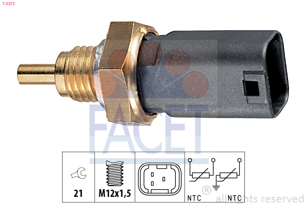 Sensor, coolant temperature - 7.3273 FACET
