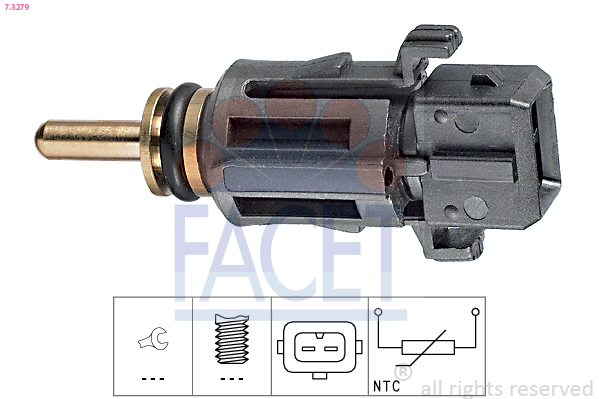 Sensor, coolant temperature - 7.3279 FACET