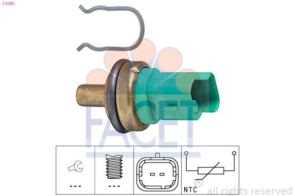 Sensor, oil temperature - 7.3292 FACET